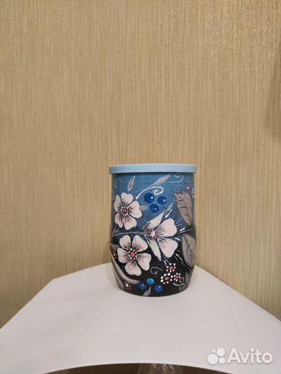 Глиняные горшочки, ручная роспись