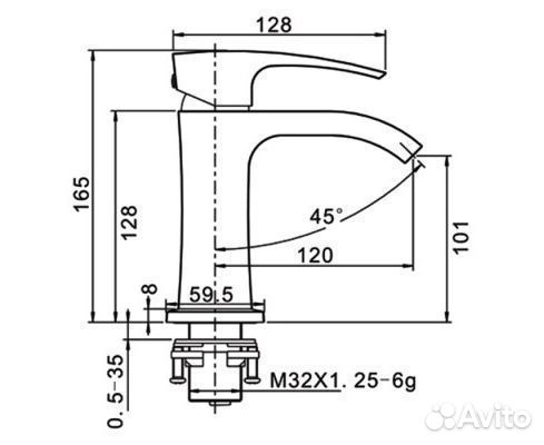 Смеситель для раковины gappo G1007-6