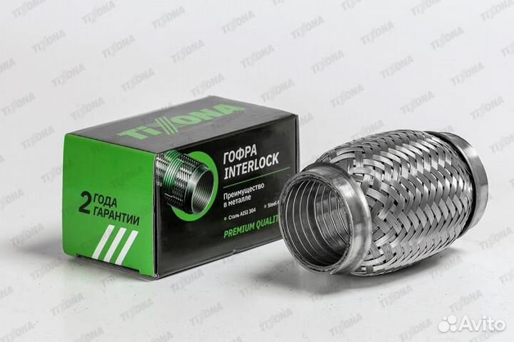 Гофра 45/100 (aisi 304 with interlock), tixona p45100