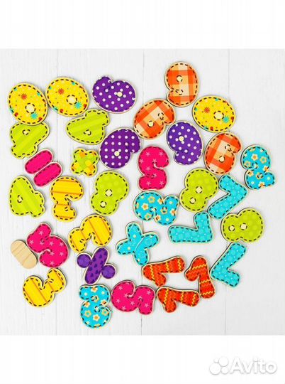 Набор деревянных цифр-магнитов. Новый