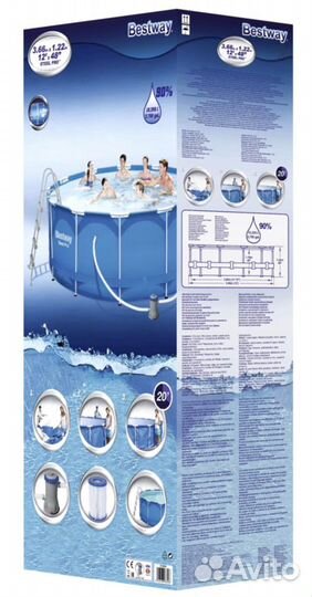 Каркасный бассейн 366х122