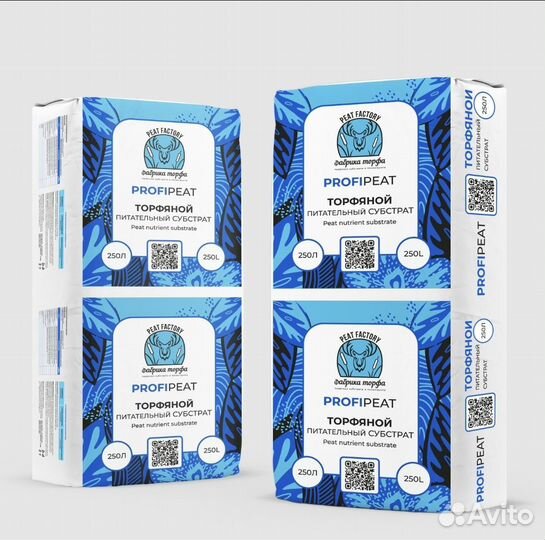 Торф питательный субстрат 0-10мм 250л Фабрика торф