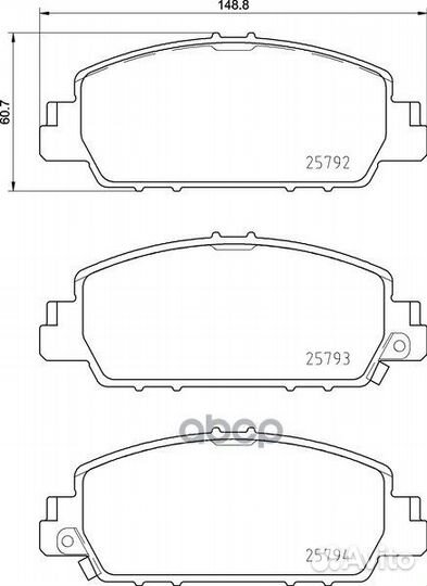 Колодки тормозные дисковые перед (PF-8609)