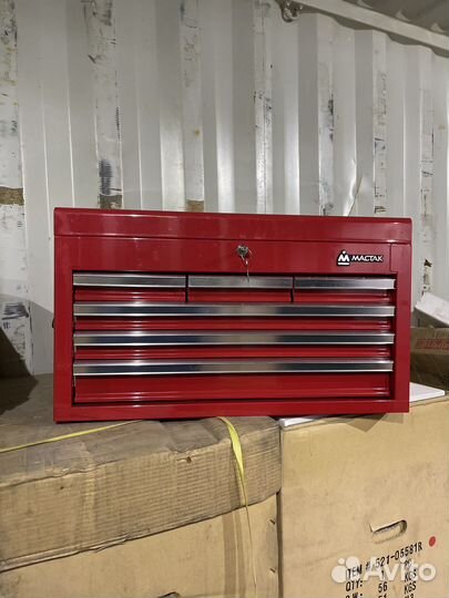 Ящик инструментальный 6 полок, красный мастак