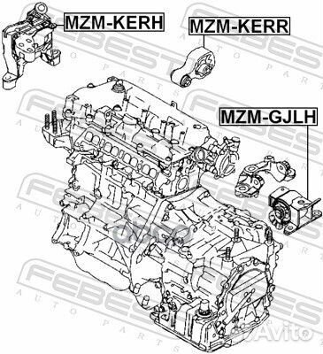 Подушка двигателя зад прав/лев mzmkerr Febest