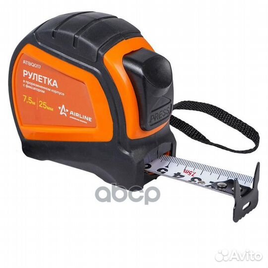 Рулетка в прорезиненном корпусе atbq017 airline