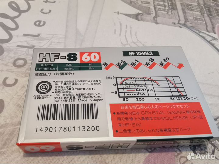 Аудиокассета новая запечатанная Sony HF-S60
