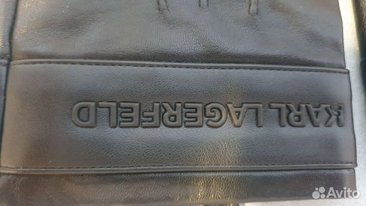 Новые кожаные мужские перчатки Karl Lagerfeld, 9 р