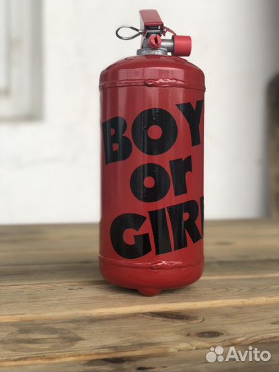 Гендер баллон, огнетушитеь для гендер пати