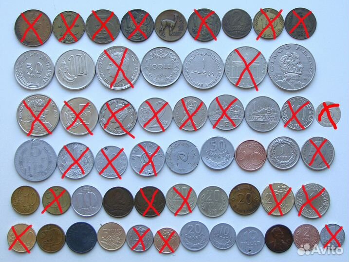 26 монет разных стран
