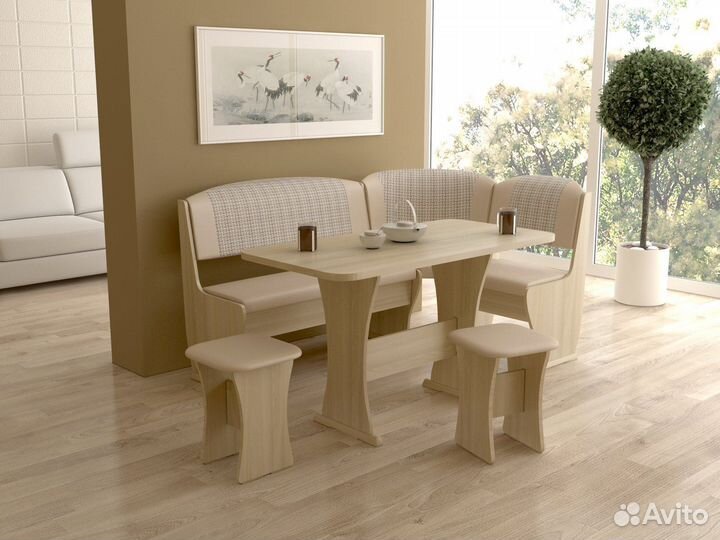 Кухонный уголок Ника-6 с ящиками для хранения