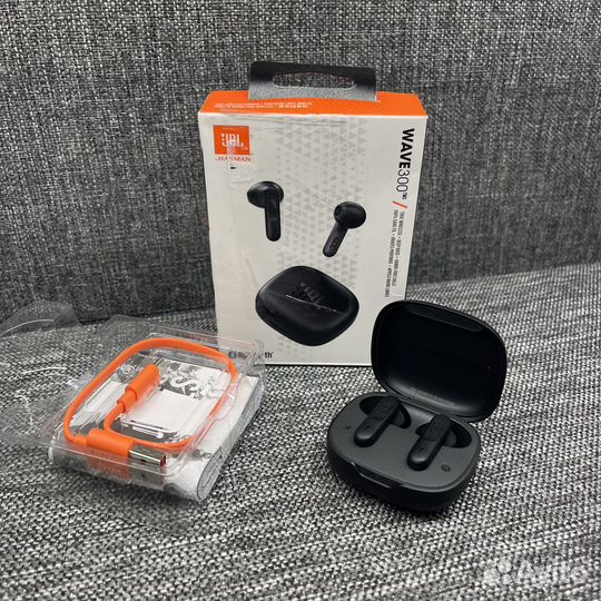 Беспроводные наушники JBL wave 300 TWS чёрные б/у
