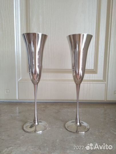 Два новых Бокала серебро 925 пробы. Италия от 16т
