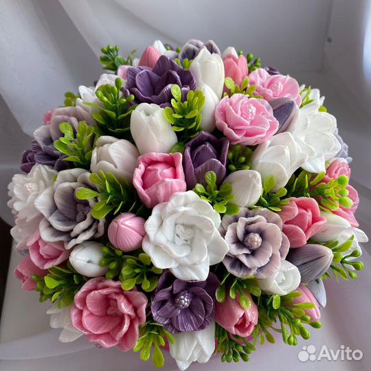 Цветы букет из мыло