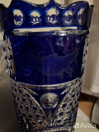 Ваза для цветов хрустальная большая