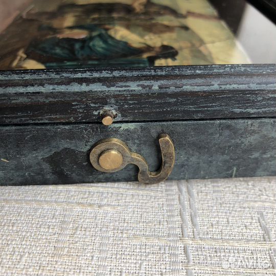 Картина под стеклом старинная