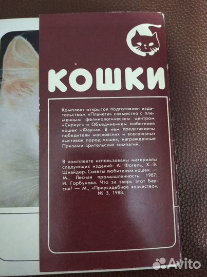 Набор открыток Кошки пр. СССР