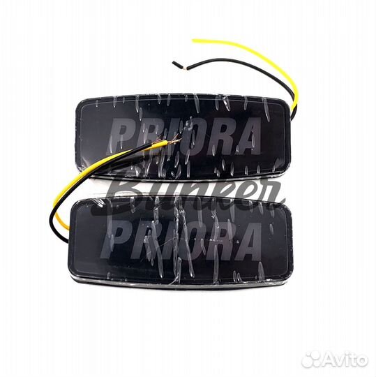 Поворотники LED priora с подсветкой Yellow