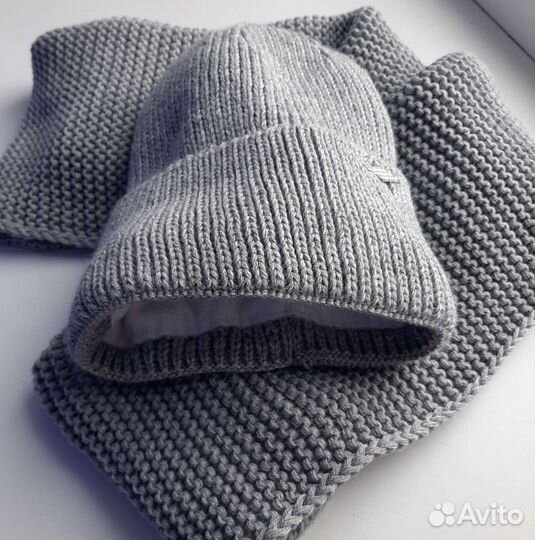 Комплект шапка и снуд женский на флисе