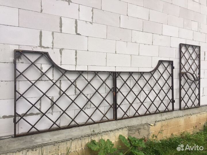 Ворота с калиткой распашные бу