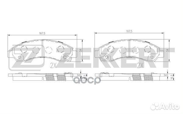 Колодки торм. диск. передн. Great Wall Hover 06