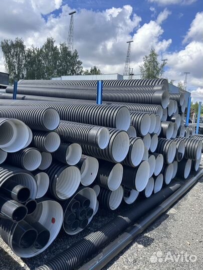 Труба гофрированная канализационная 460/400