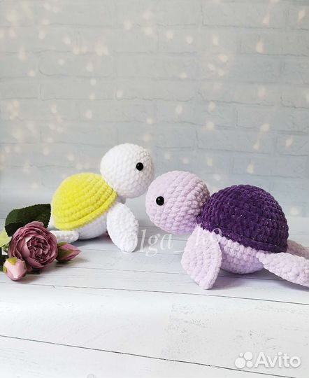 Вязаная игрушка черепашка