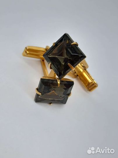 Запонки мужские и держатель для галстука