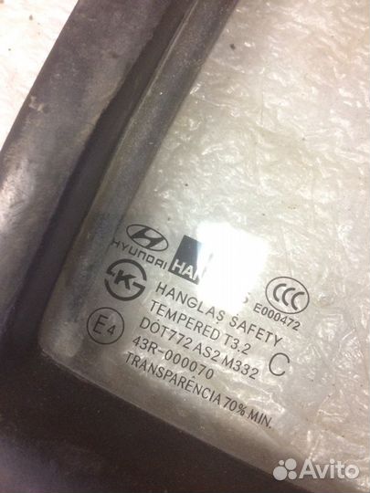 Стекло форточка задней двери Hyundai Getz