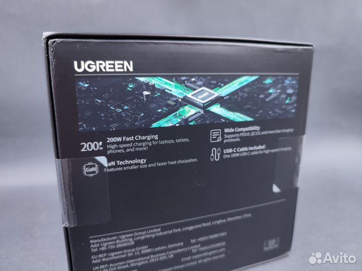 Ugreen 200W настольное зарядное устройство (новое)