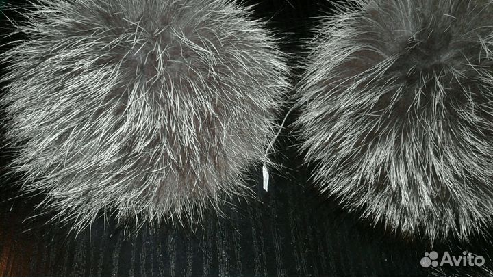Помпоны натуральный мех
