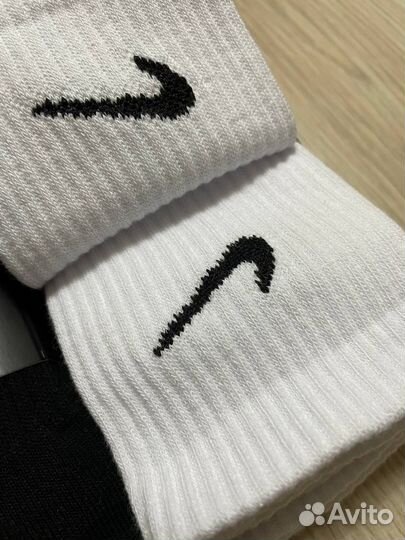 Носки Nike Everyday высокие черные\белые оригинал