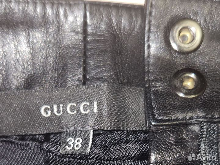 Юбка gucci кожаная