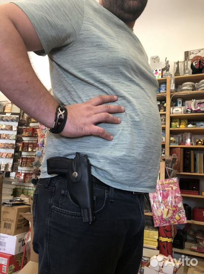 Зажигалка пистолет Кольт с кобурой (металл)