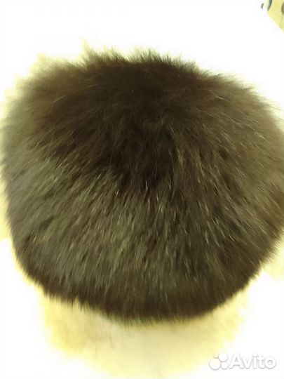 Шапка черный песец 56