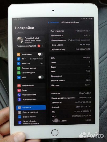 iPad mini 5 cellular 64gb