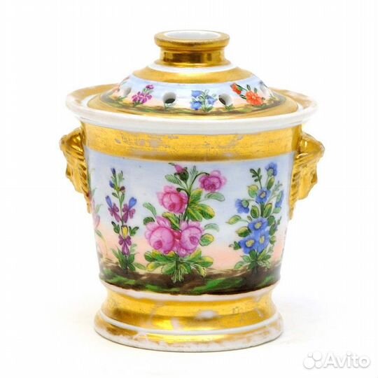 Старинная ароматница. Фабрика Батенина Фарфор спб