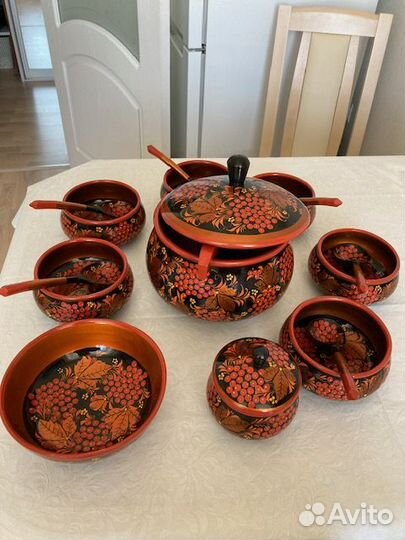 Столовый сервиз СССР Хохлома