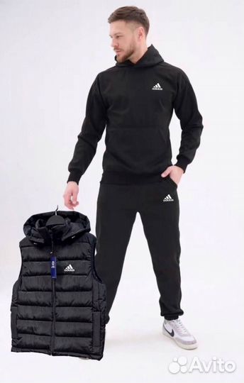 Спортивный костюм тройка с жилеткой