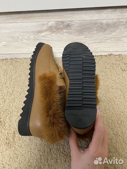 Мокасины зимние из натуральной кожи Lera Nena