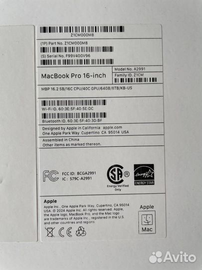MacBook Pro 16 M3 Max/64 GB/8 TB SSD/NEW