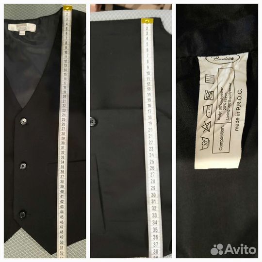 Школьная форма, костюм с жилеткой, пиджак, брюки