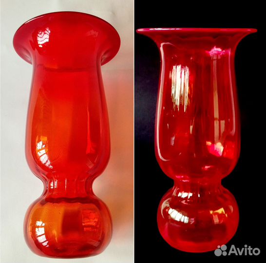 Вазы цв.стекло 