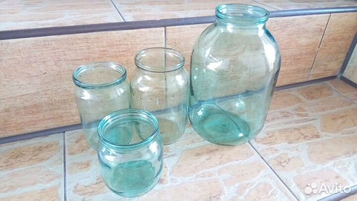 Стеклянная банка 3л, 1л, 07л,05л