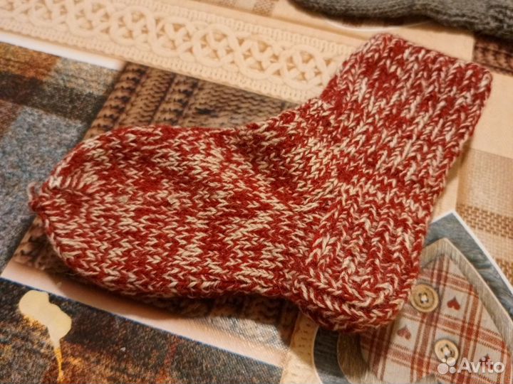 Носки шерстяные вязаные