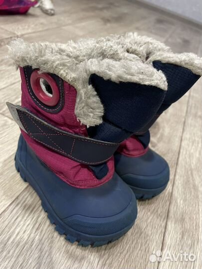 Сапоги утепленные для девочки 22-23 размер