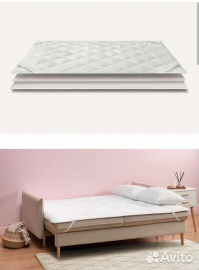 Топпер/матрас на диван и кровать 200 см на 140 см