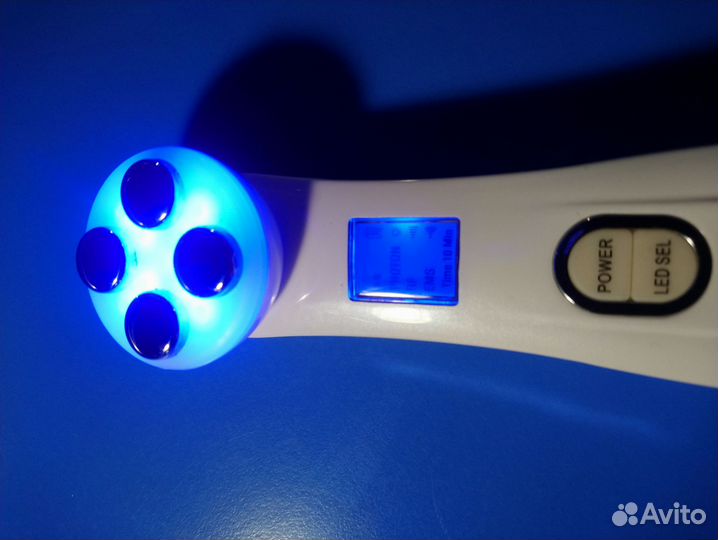 Аппарат для лица микротоки и массаж, светотерапия
