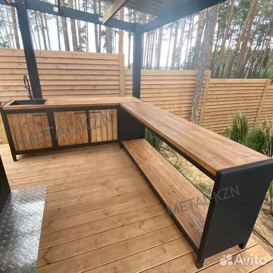 Беседка для дома и сада в стиле лофт, хай тек