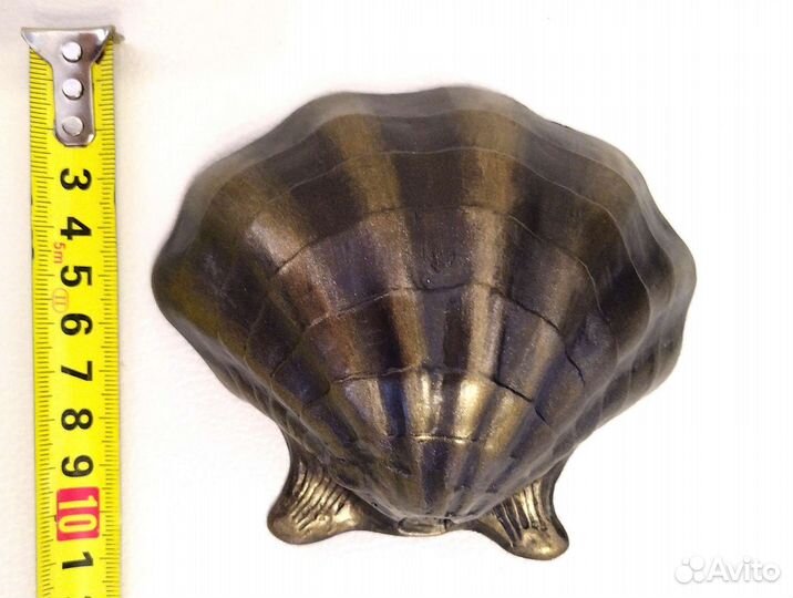 Ракушка пепельница статуэтка фигурка латунь